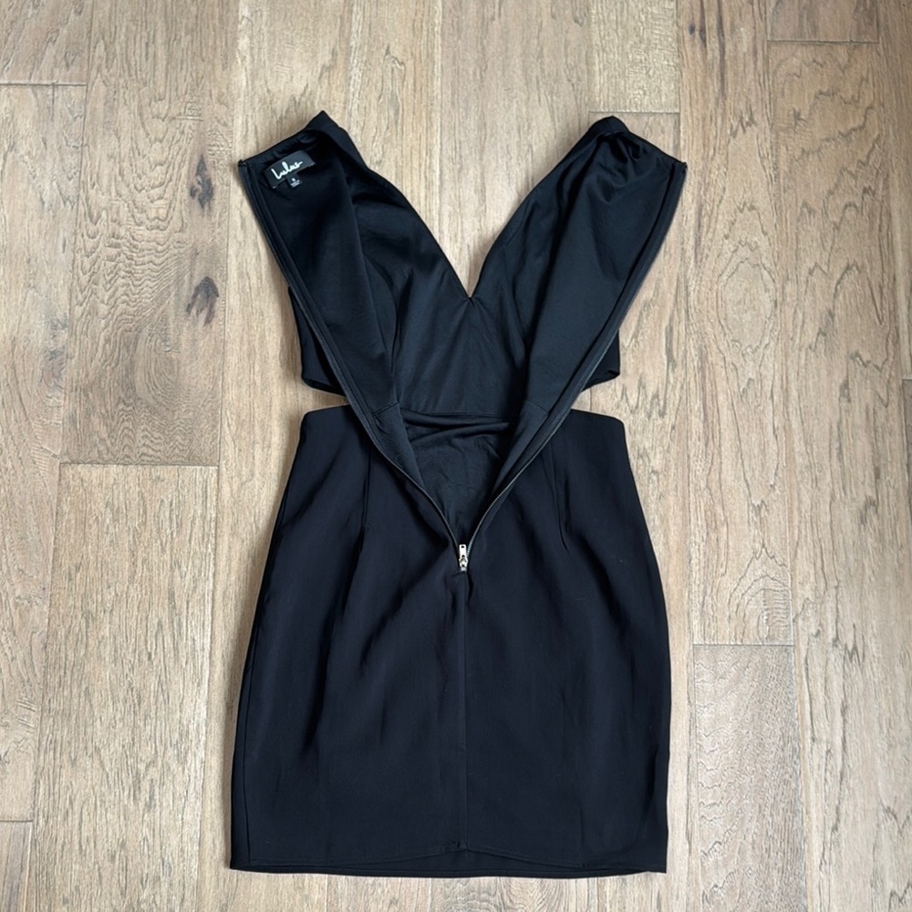 Lulu’s Backstage Pass Black Sleeveless Cutout Bodycon Dress Size Small - Picture 11 of 11
